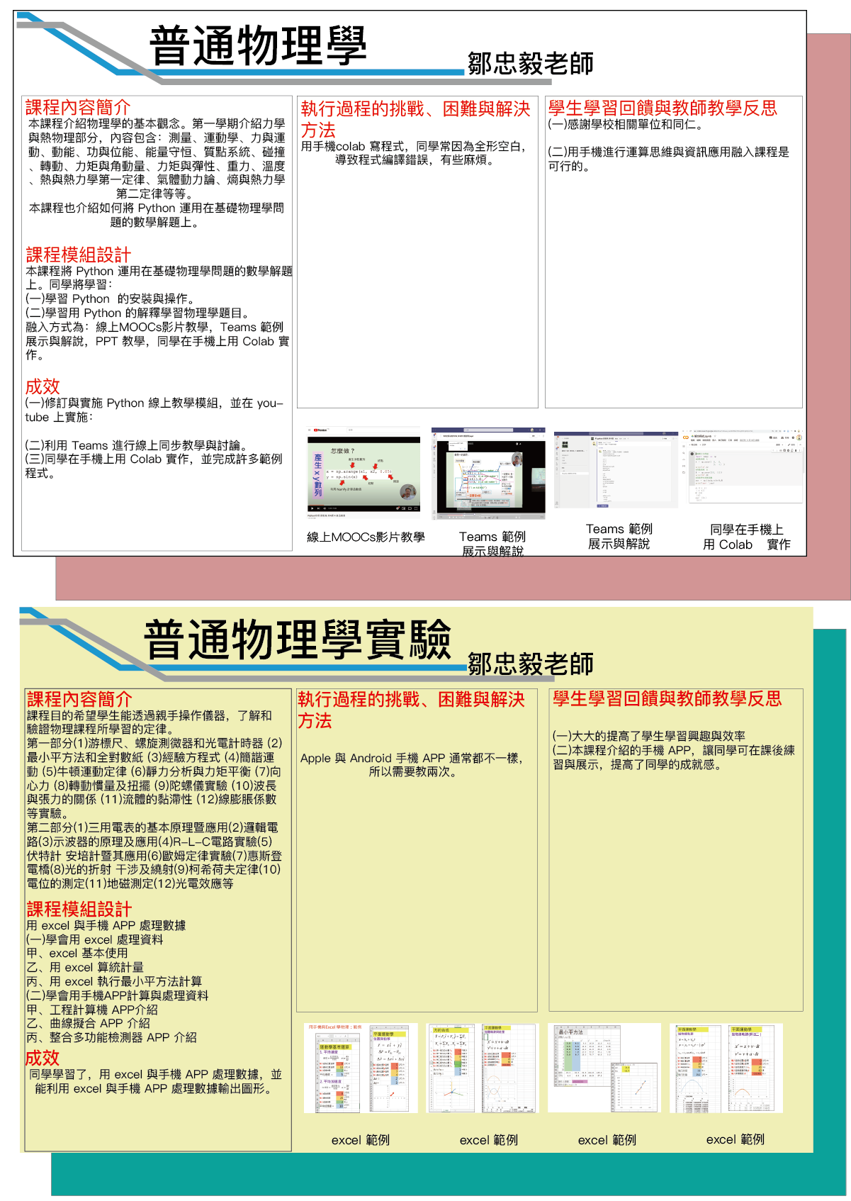 鄒忠毅老師(普通物理學)(普通物理學實驗)